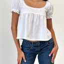 Mxiqqpltky Lace Trim Crop Tops for Women Y2k Fairy Grunge Tee Tops Cap Sleeve Low Cut Slim Fit Aesthetic Babydoll Tee Shirt (White, L)