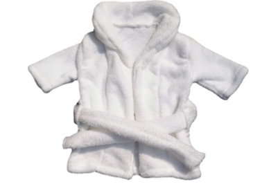 Newborn Bathrobe Towel Head Circumference Baby Robe for Spa Soft Bath Wrap Makeup Costume Outfit for Infant Boys Girl White