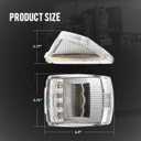 Partsam 5pcs 17 LED Clear Lens 5 * 3.75" Amber Cab Marker Top Roof Running Truck Cab Light Waterproof Top Reflective Lights Compatible with Peterbilt/Kenworth/Freightliner/Mack/