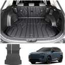 PWY Cargo Mat with Backrest Mat Replacement for Toyota RAV4 2019-2025 (Include Hybrid) All Weather TPE Trunk Cargo Liner with Seat Back Mat, Car Mat Accessories