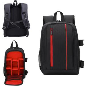 Camera Backpack for DSLR/SLR & Mirrorless Cameras  Waterproof Oxford Bag with Anti-Theft Design & Laptop Sleeve (17.711.87, Black-Red)