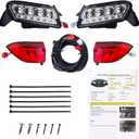 DRIVE UP Golf Cart Tempo LED Light Kit for Club Car Tempo, Club Car LED Headlight and Tail Light with Harness Kit for Tempo Gas and Electric Models