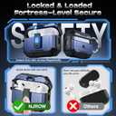 for AirPods Pro 2 Case Cover [Safety Lock] [Magnetic One-Click Open] [Military Shockproof Armor] Double Rugged Outdoor Wireless Charging Case for AirPods Pro 2nd Generation with Keychain, Blue