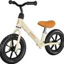 Toddler Balance Bike Toys for 2 to 5 Year Old Girls Boys Adjustable Seat and Handlebar No-Pedal Training Bike Best Gifts for Kids (White)