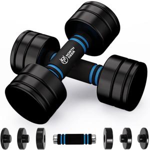 Northdeer Adjustable Black Coated Dumbbell Sets 20lbs Pair