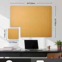 Bulletin Board, 36 x 24 inches Cork Board Alternative, 6 Pack Felt Pin Boards for Walls Home Office Decor, Classroom with 30 Adhesive Tabs Longan Yellow