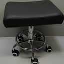 Black Square Salon Rolling Stool - 300lbs Weight CapacityAdjustable Swivel Stool With WheelPu Leahter Comfortable Cutting Stools For Salon Tattoo Stylist Massage Perfect for Work SPA (Premium black)