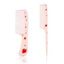 2pcs Cute Hair Comb Set, Pink Strawberry Baby Comb Fine Tooth Comb & Rat Tail Comb Toddler Tiny Hair Comb Small Girls Comb Plastic Mini Kids Comb Hair Parting Comb for Women Girls Kids All Hair Types