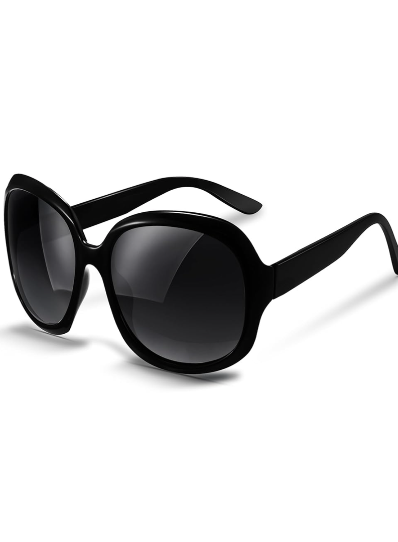 2Pcs miyya Bug Eye Oversized Polarized Sunglasses Womens, Trendy Retro Sun Glasses for Women 2025, Oversized UV Protection Shades