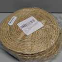 Round Woven Placemats Set of 10, Natural Water Hyacinth Place mats, 12 inch Rattan Placemat Wicker Placemats Farmhouse Boho Braided Heat Resistant Outdoor Placemat Patio Table Place Mat