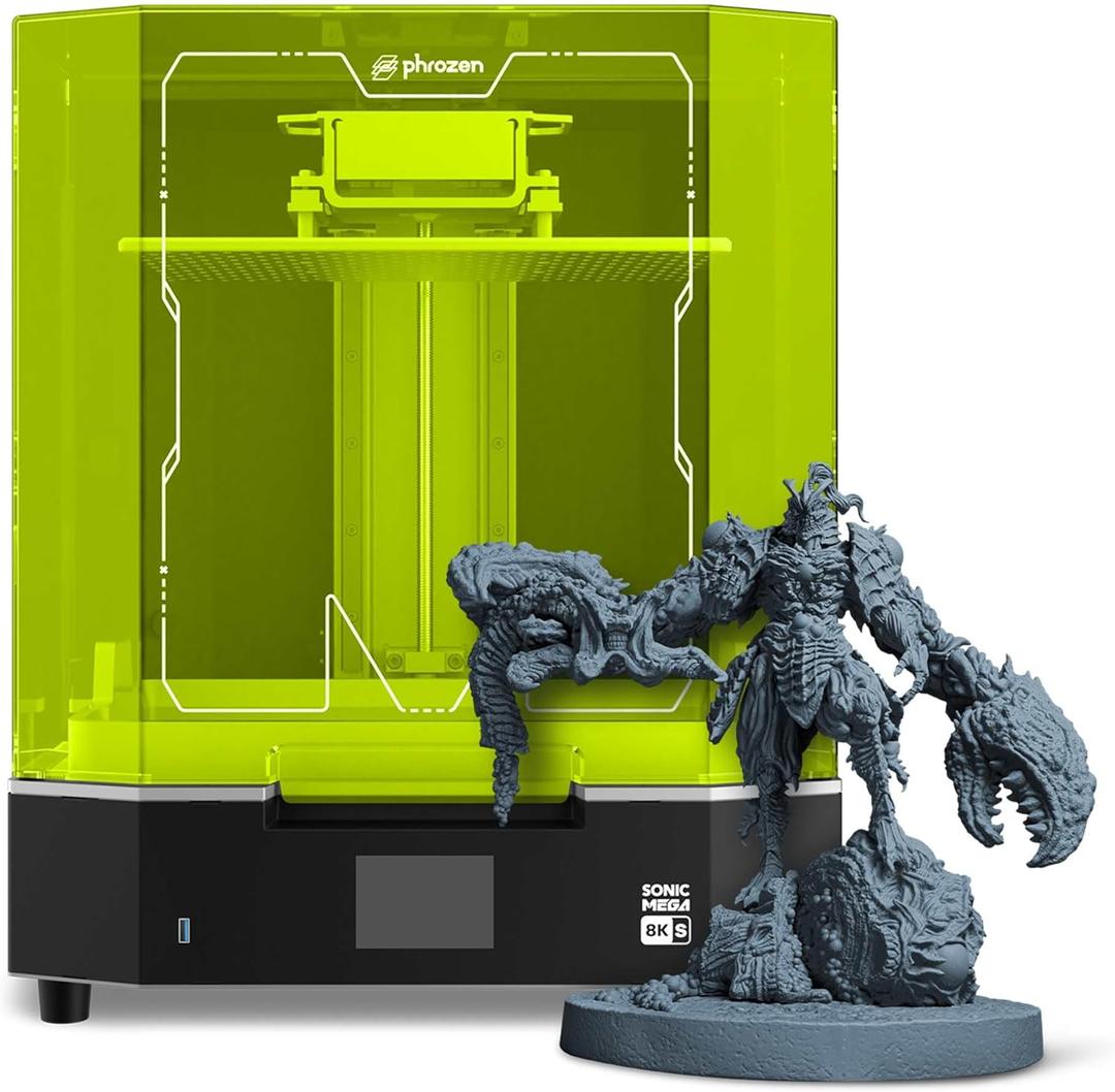 phrozen Sonic Mega 8K S LCD/MSLA Resin 3D Printer, 43 m High Resolution, 15 inch Mono LCD Screen, Fast Production Accurate Details, Large Printing Size L12.99xW7.28xH11.81 Printing Volume