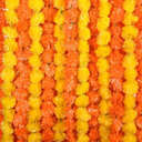Tigeen 20 Pcs Marigold Garland for Decoration 4 Feet Artificial Marigold Flowers Mantle Decoration Indian Marigold Flowers Faux Garlands for Wedding Party House Warming Decor (Yellow, Orange)
