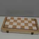 2 in 1 Magnetic Wooden Chess Set & Checkers Board Game, 15’’ Folding Chess Board with Pieces Storage Slots, 2 Extra Queens, Portable Travel Chess Set for Kids Adults Beginner Age 3+