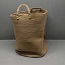 Cotton Rope Laundry Basket Hamper for Clothes Woven Storage Basket for Living Room Bedroom Boho Tall Rope Baskets for Blanket Toys Pillow Towels Baby Nursery Hamper Bin Large jute