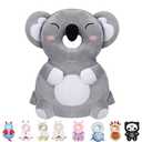 Baby Head Protector Backpack for Falling Crawling and Walking Toddler Essentials Harness Infant Koala Toys Helmets Baby Christmas Gifts Essentials Must Have Stuff Items for 0.5-2 Years (Grey)