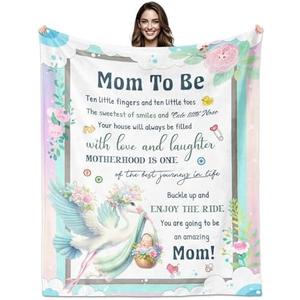 Paoeyty New Mom Gifts for Women, Mom to Be Blanket 60" X 50", Pregnancy Gifts for Expecting Mother, Gifts for New Mother Mommy After Birth, First Time Mom's Gift