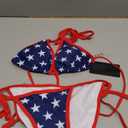 Women Two Piece Swimsuit Sexy Swimwear Halter String Triangle Bikini Sets (Stars, XS)