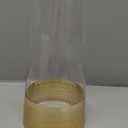 MyGift Glass and Gold Bottom Flower Vases, 10 inch Clear Glass Vases for Table Centerpieces Home Decor