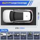 8x21 FT Garage Floor Mat, 2.8mm Thickened Garage Flooring Heavy Duty Rubber Garage Floor Mats for Under Car, Diamond Plate Garage Mat for Garage, Workshop, Enclosed Trailer