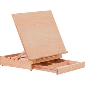 U.S. Art Supply Large 20-1/2" x 16" Wooden Drawing Board Adjustable, 16" x 20.5" x 18"