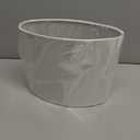 Oval Lamp Shade Modern Cloth Lampshade E27 E14 Universal Use Lamp Cover Wall Light Shades Pendant Light Shade Desk Light Shade Oval Shaped Lamp Cover for Table Floor Lamp (White)