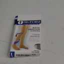 Truform 20-30 mmHg Compression Stockings for Men and Women, Thigh High Length, Dot-Top, Open Toe, Beige, Large (Large (1 Pair))