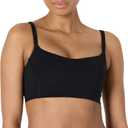 Amazon Essentials Women's Active FormFlex Buttery Soft Light Support Sweetheart Neck Yoga Sports Bra (Black, S)