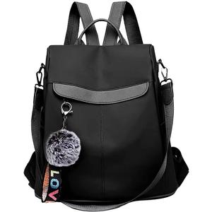 COFIHOME Backpack Purse for Women Large Anti-theft bag Waterproof Fashion Ladies Lightweight Shoulder Bags Nylon Backpack Stylish Large Capacity Travel Bag (Black1)