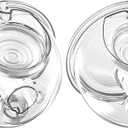 Wearable Breast Pump Parts Milk Collector Cup Flange 24mm Compatible with Momcozy/TSRETE S9/S10/S12 Breast Pump Replacement Parts Accessories, 2 Sets, Extra Duckbill Valve&Silicone Diaphragm