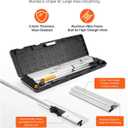 VEVOR Drywall Skimming Blade Set (10/16/24/32/40 inch) with 34-81.6 inch Extension Handle, Professional Stainless Steel Knife for Gyprock, WallBoard, and Plasterboard Skim Coating, With Extension Handle, 10"+16"+24"+32"+40" 