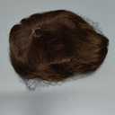 Curly Wavy Human Hair Topper for Women Clip in Human Hairpieces with 3D Bangs Fringe Hair Extensions 35cm Mid Part Hair Toupee (Light Brown)