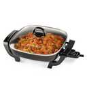 Toastmaster 12" Nonstick Electric Skillet - Deep Skillet Appliance with Glass Lid - Multipurpose Kitchen Cookware for Breakfast & More