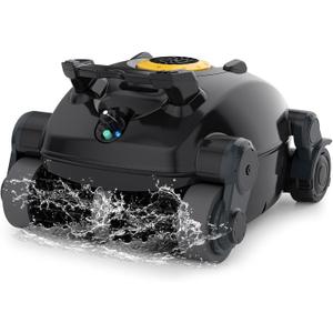 Cordless Robotic Pool Cleaner, Wall Climbing, Lightweight, Extended Battery Life, 8L Large Capacity, Advanced Dual-Motor, X1 Auto Pool Vacuum for Inground & Above Ground Pools Up to 1100 Sq.Ft, Orange