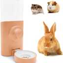 Rabbit Water Bottle, 600ml/21oz Hanging Water Dispenser Feeder Cage Crate Hutch Bunny Puppy Cat Chinchilla Ferret Guinea Pigs Squirrel Hedgehog (Pink)