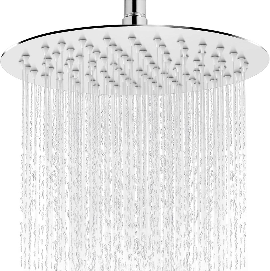 Midanya Round Rain Shower Head,High Pressure,Polish Chrome 16 Inch