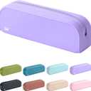 Mr. Pen- Silicone Pouch, Aesthetic Purple Pencil Bag, Small Makeup Pouch