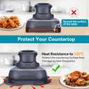 Suitable for Ninja Crispi Air Fryer Silicone,Reusable silicone Heat Resistant Mat with 100 Airfryer Paper Liners, Non-Slip and Protects the Countertop from Heat Damage