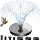 AMZtime Solar Fountain for Bird Bath, New Upgrade Mini Solar Fountain Pump, Free Standing Solar Powered Water Pump for Garden, Outdoor, Fish Tank, Pond and Pool