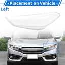 ACROPIX Headlight Lens Cover Headlight Headlamp Lense Clear Lens Cover for Hyundai Tucson 2015-2018 Clear PC 1 Pcs Front Left Car