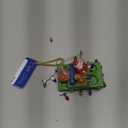 Cape Shore Christmas Resin Ornament, Paddle Boating Santa and Deer, Holiday Tree Decoration, Home Collection