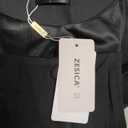 ZESICA Women's Spring Square Neck Blazers 2026 Casual Long Sleeve Button Up Work Business Fitted Blazer Jackets (Large, Black)