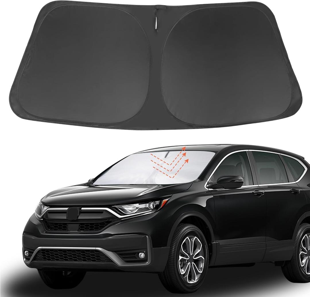 YYCKE Windshield Sun Shade Accessories Compatible with 2017 2018 2019 2020 2021 2022 CR-V CRV for Honda Foldable Sunshade Sun Visor Blocks UV
