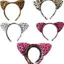 12pcs Animal Cat Ear Headbands Woodland Creatures Cosplay Forest Theme Costume Ears Headbands for Kids Party Favor Halloween Costume