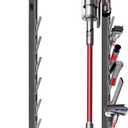 Haturi Vacuum Stand for Dyson Gen5 V15 V12 V11 V10 V8 V7 V6, Hidden Power Cord Design Standing Dock Holder, Metal Docking Station for Dyson Handheld Cordless Vacuum Cleaner & Accessory & Attachment (with Rectangular Base, Dark Grey)