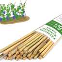 Plant Stakes,4.8FT Longer Sturdy Natural Bamboo Garden Stakes,GAGINANG 20Pcs Bamboo Sticks Trellis Support for Tomato, Vegetables Beans Trees Climbing Plants