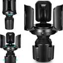 Car Cup Holder Expander Adapter (Adjustable) This Hill All Purpose Cup Holder Expander for Car with Rubber Fits Less Than 5.51" Large Bottles & Mugs & Foods & Drinks