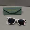 Smart Glasses with Camera, 800w Anti-Shake Camera Glasses, Ai Real-Time Translation, Ai Object Recognition, Voice Assistant, IP67 Sunglasses for Men Women Suitable for Driving and Outdoor Activities (White eyeglass frames/red lenses)