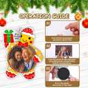 MGparty 3 Pack Christmas Picture Frame Ornaments Xmas Metal Hanging Photo Frame with Pendants 2025 Holiday Keepsake Gifts Christmas Tree Decorations