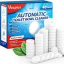Vacplus Toilet Bowl Cleaner Tablets 40 PACK, Automatic Cleaners with Bleach, Slow-Releasing Toilet Tank Cleaners for Deodorizing & Descaling, Household Toilet Cleaners against Tough Stains