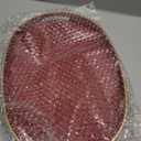 Spsyrine Red Plastic Serving Tray for Ottoman, Coffee Table, Oval Decorative Tray for Entertaining, Outdoor, Living Room, Home Decor (15.5" x 10.6" x 1.4")